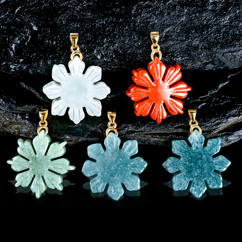 Necklaces - Бирманский нефритовый бриллиант, настоящий японский амулет,