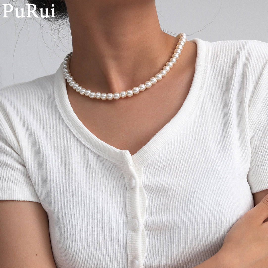 Минималистичное ожерелье-чокер – обзор и цена Pearl Choker Necklace Vintage