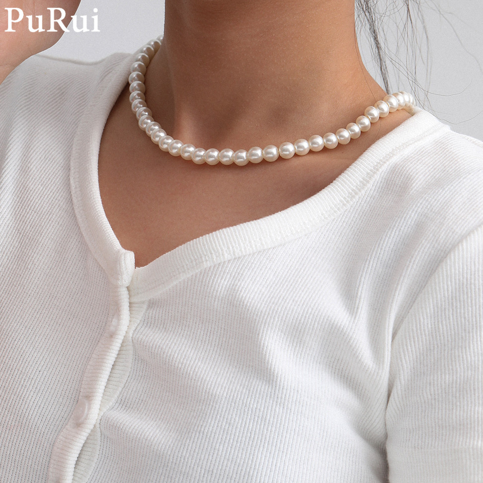 Минималистичное ожерелье-чокер – обзор и цена Pearl Choker Necklace Vintage