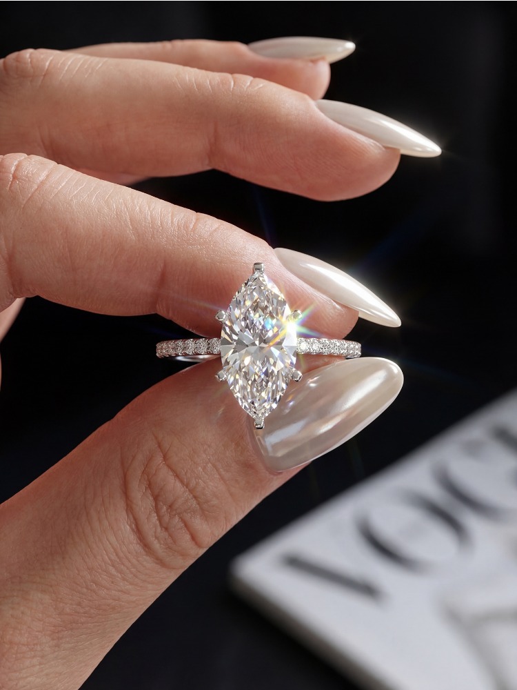 Настоящее кольцо с муассанитом – обзор и цена Moissanite Engagement Ring 1 Carat