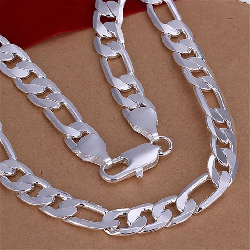 Мужское ожерелье из серебра 92 – обзор и цена Cuban Link Chain 12Mm