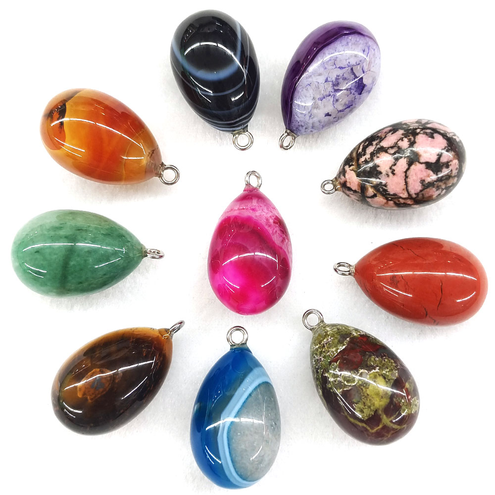 Миниатюрный кулон в форме яйца – обзор и цена Crystal Pendant Necklace Natural Stone