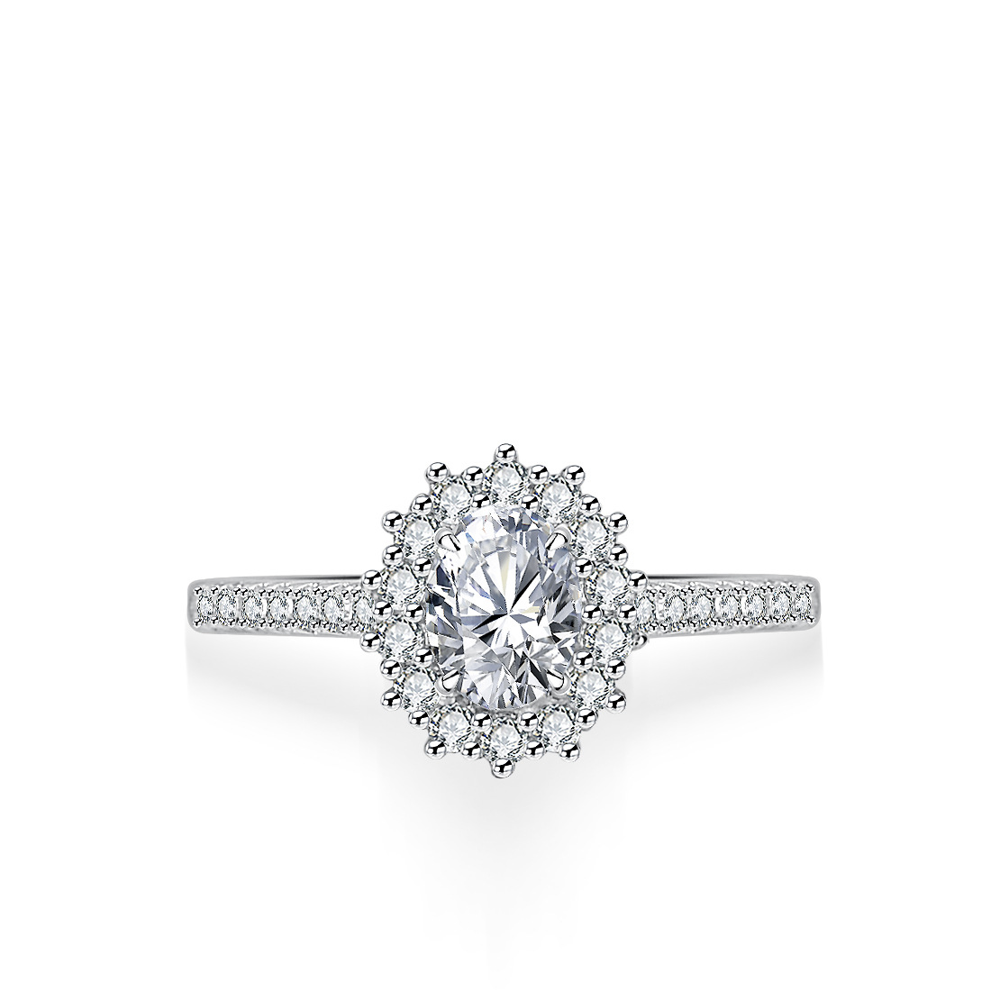 Женское кольцо с пришельчатым  – обзор и цена Moissanite Engagement Ring 1 Carat