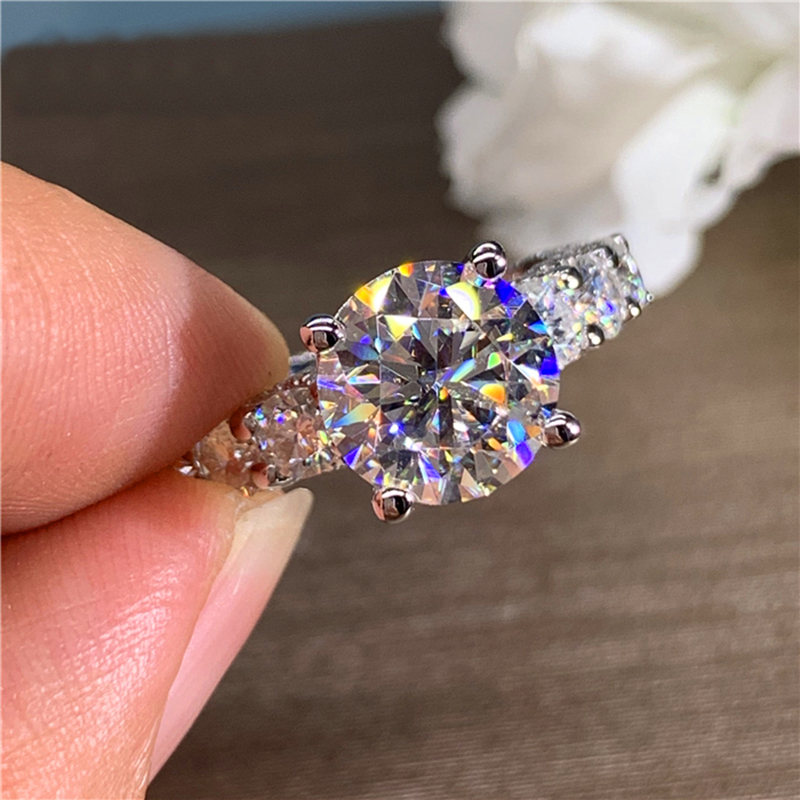 Роскошное женское обручальное/ – обзор и цена Moissanite Engagement Ring 1 Carat