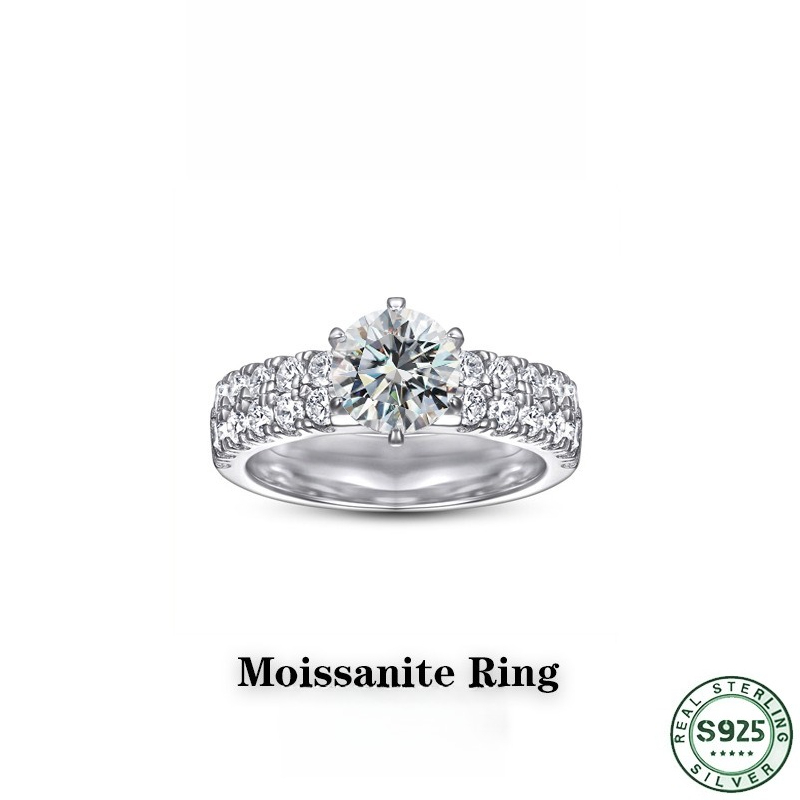 Популярное модное кольцо из 10 – обзор и цена Moissanite Engagement Ring 1 Carat