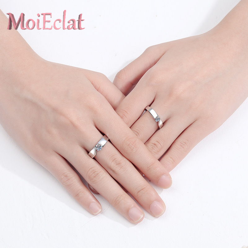 Сверкающий платиновый комплект – обзор и цена Moissanite Engagement Ring 1 Carat